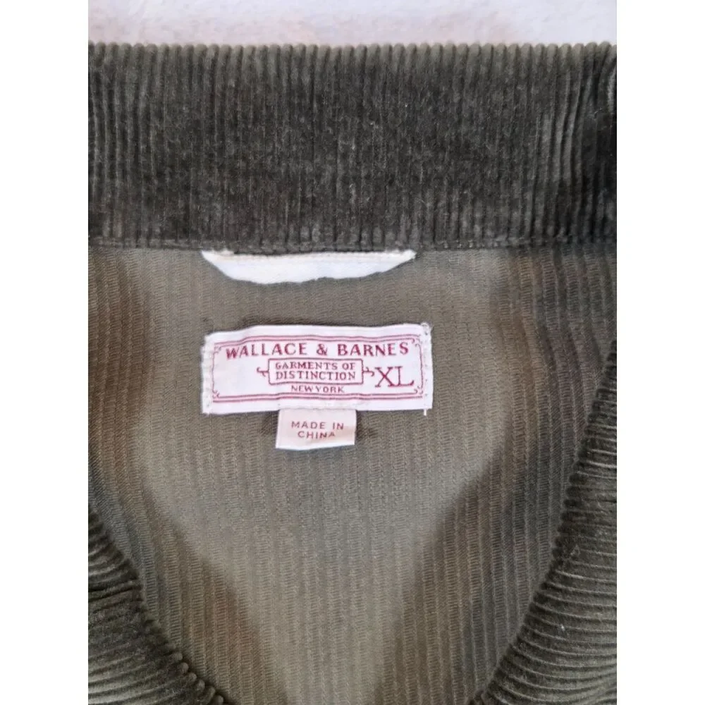 Wallace & Barnes Corduroy Chore Jacket Men’s XL Olive Green Workwear J.Crew